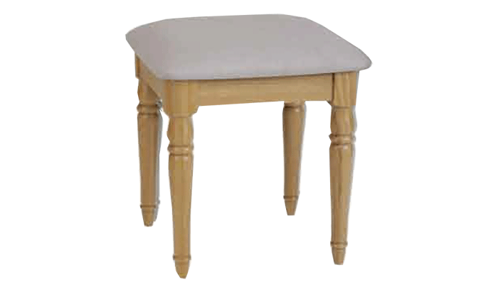 Bedroom Stool with Leather Seat
